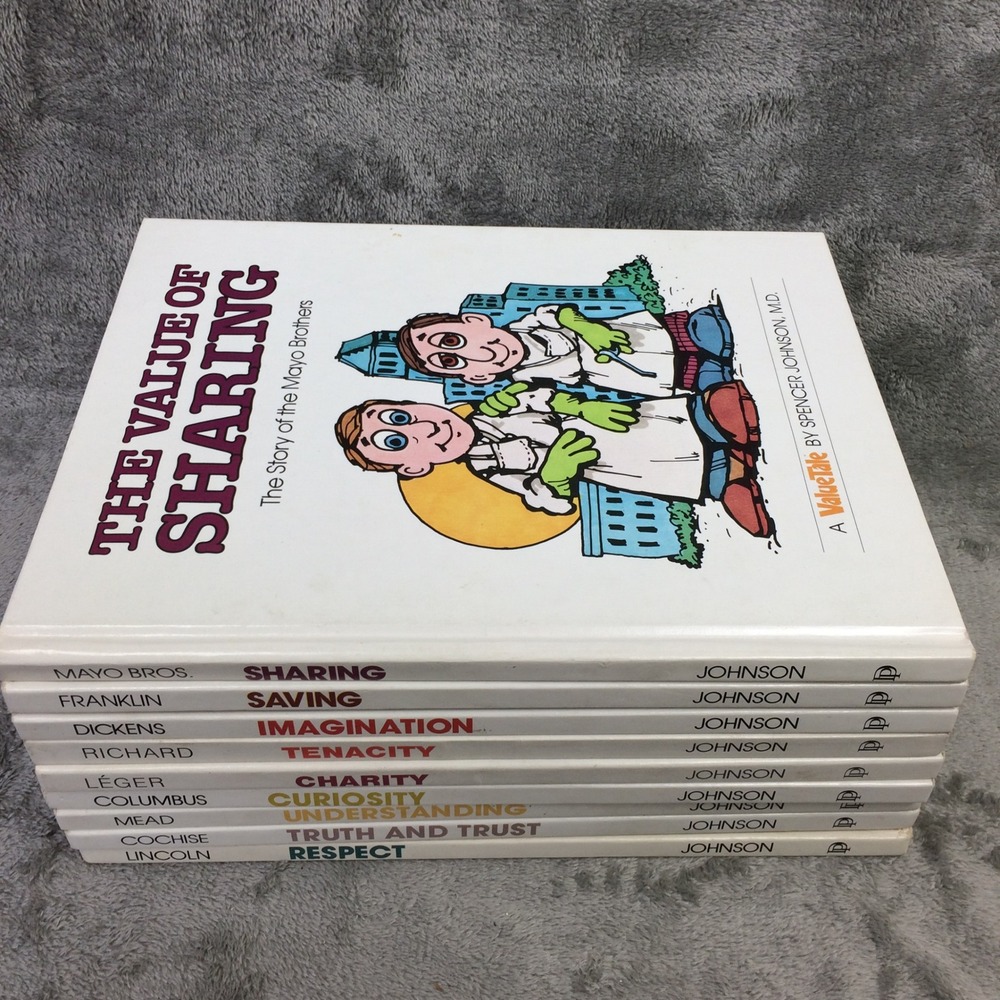ValueTales Lot of 9 Hardcover Books Spencer Johnson Childrens Biographies 1970s